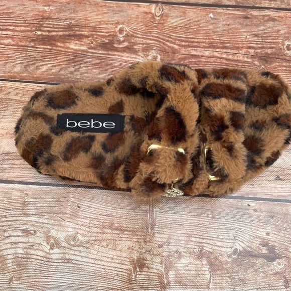 Bebe Fanny Womens Faux Fur Footbed Slide Sandals size 7 - Picture 4 of 15